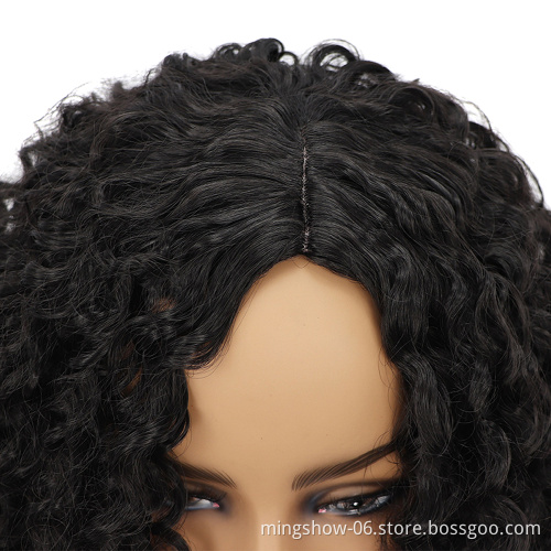 High quality afo synthetic cheap wavy kinky bob wig for black women